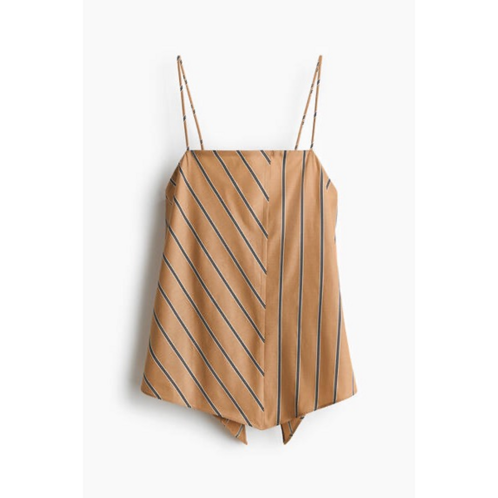 H&M Asymmetric Strappy Top in Tan - Picture 1 of 2